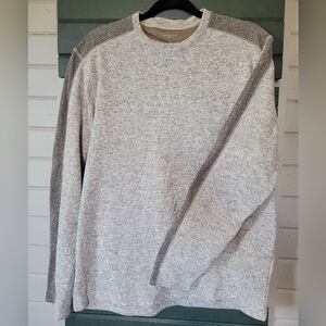Van Heusen Flex Mens Sweater Size Medium Grey/Cream Color